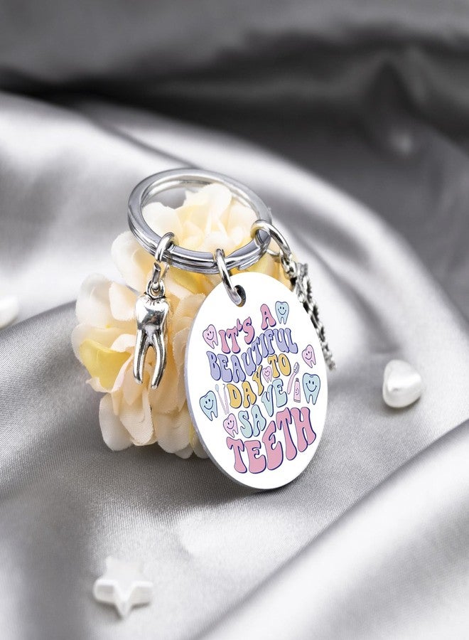 MOEXUKO Dental Assistant Accessories Dental Hygienist Gifts Dentist Assistant Keychain Dentist Appreciation Gifts for Women Friends Coworkers Birthday Thanksgiving Christmas Gift Teeth Themed Keyring - Image 5